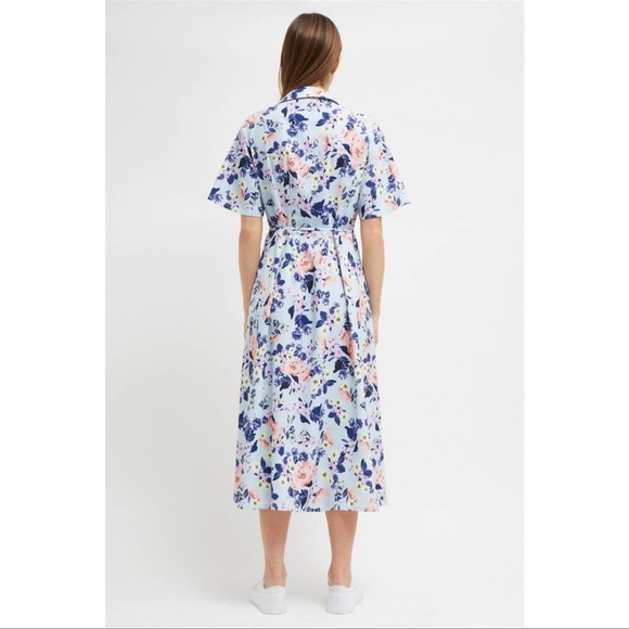 French Connection cerisier floral tied midi dress cottage core - Picture 2 of 7